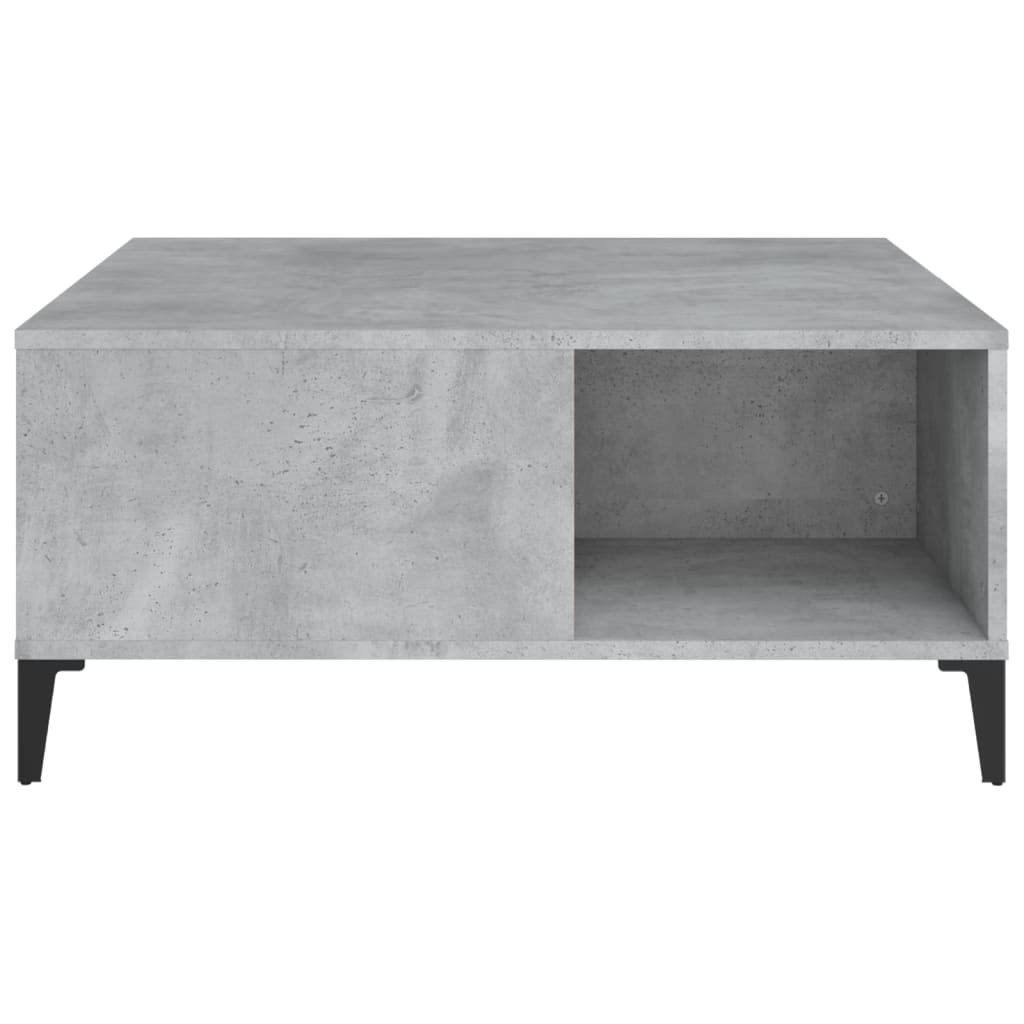 Salontafel 80x80x36,5 cm bewerkt hout betongrijs is nu te koop bij PeponiXL, paradijselijk wonen!