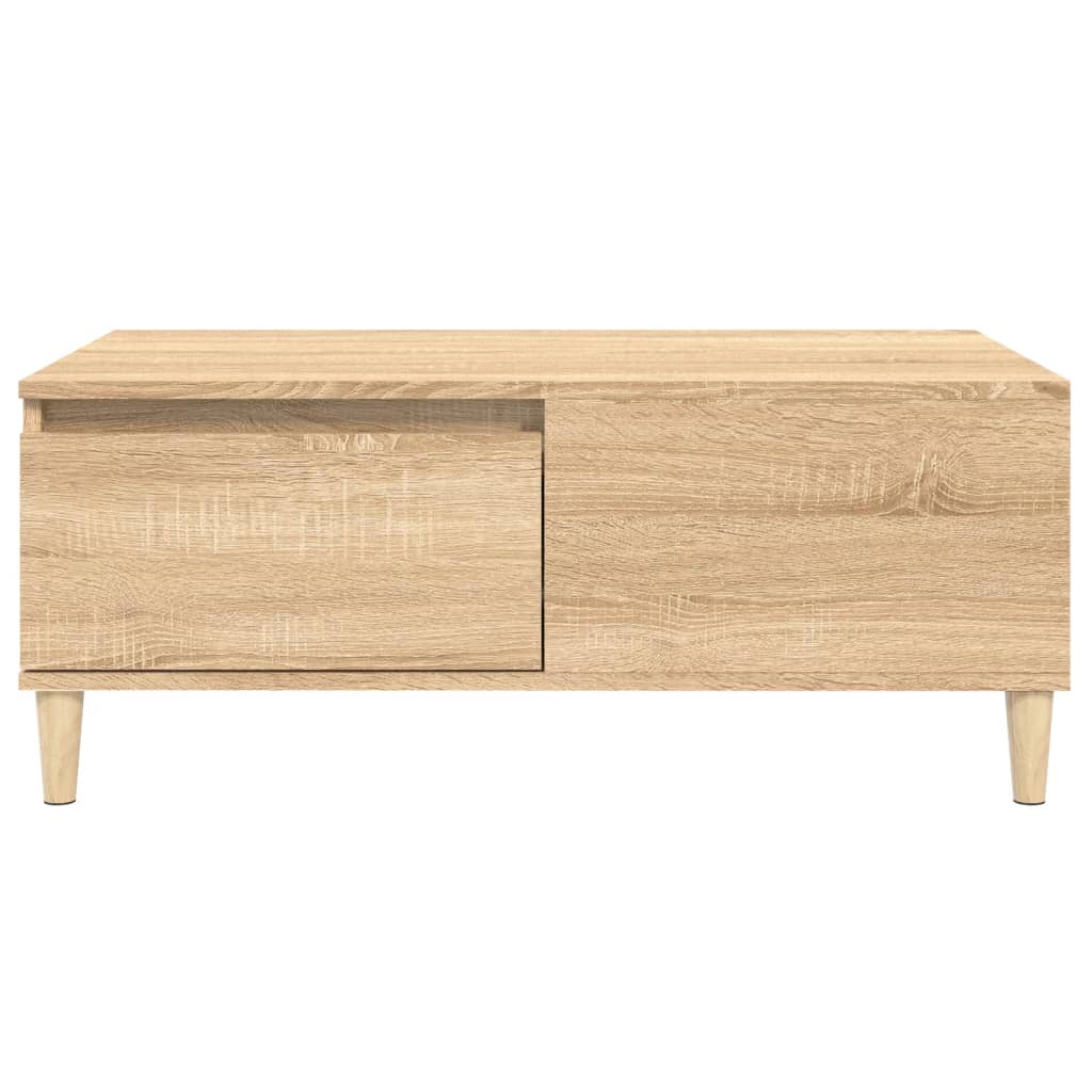 Salontafel 90x50x36,5 cm bewerkt hout sonoma eikenkleurig is nu te koop bij PeponiXL, paradijselijk wonen!