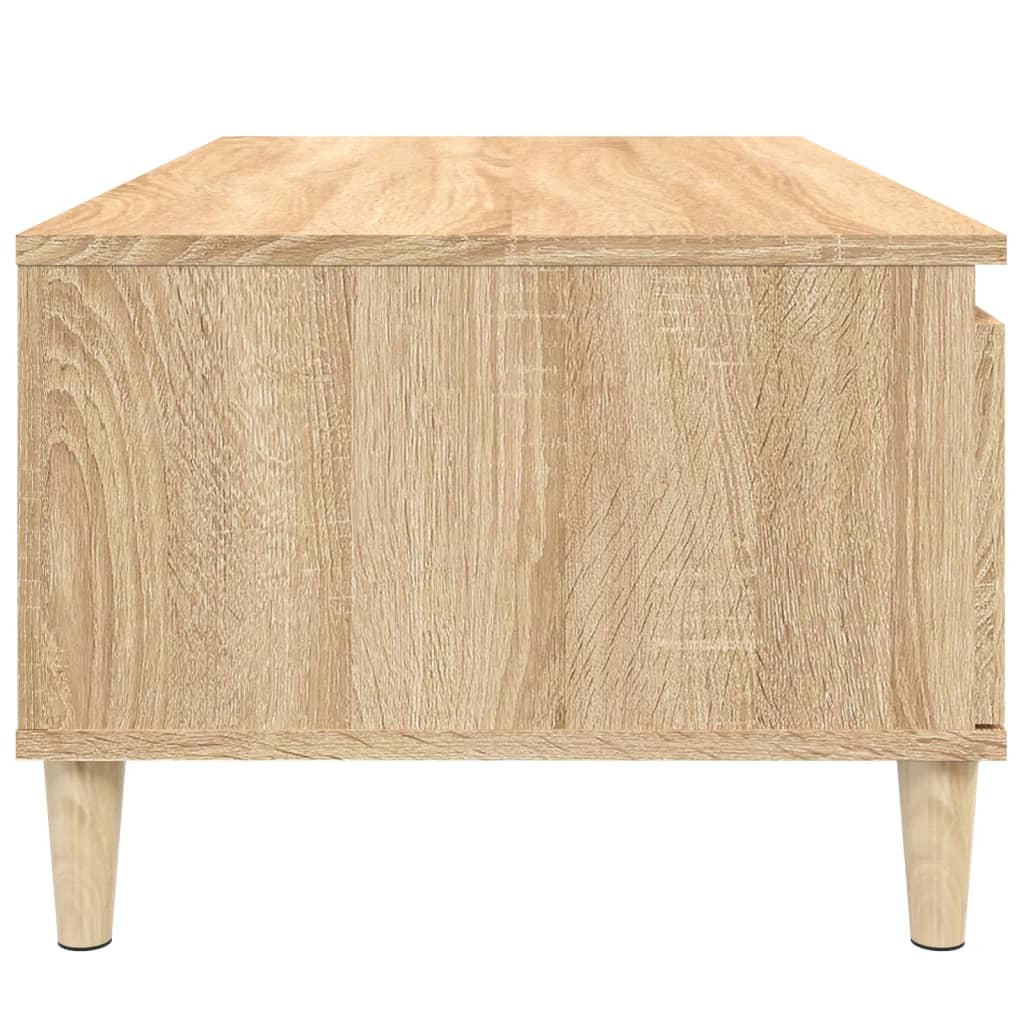 Salontafel 90x50x36,5 cm bewerkt hout sonoma eikenkleurig is nu te koop bij PeponiXL, paradijselijk wonen!