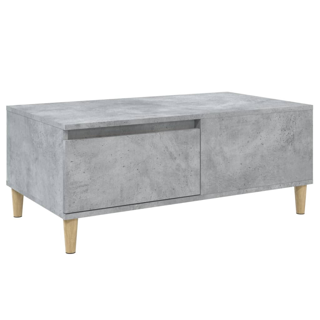 Salontafel 90x50x36,5 cm bewerkt hout betongrijs is nu te koop bij PeponiXL, paradijselijk wonen!