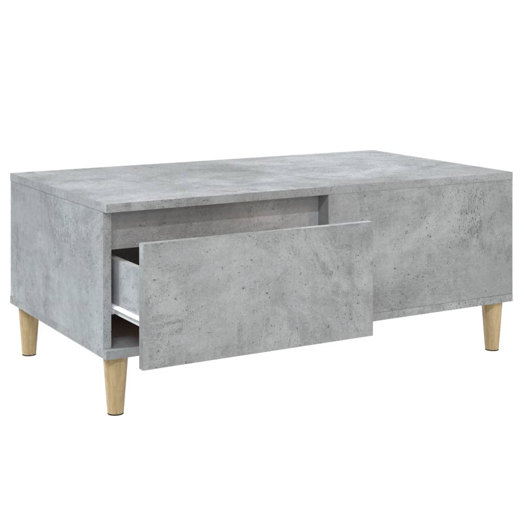 Salontafel 90x50x36,5 cm bewerkt hout betongrijs is nu te koop bij PeponiXL, paradijselijk wonen!