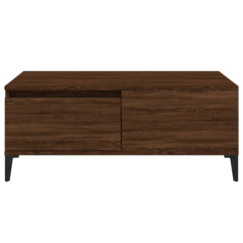 Salontafel 90x50x36,5 cm bewerkt hout bruin eikenkleur is nu te koop bij PeponiXL, paradijselijk wonen!