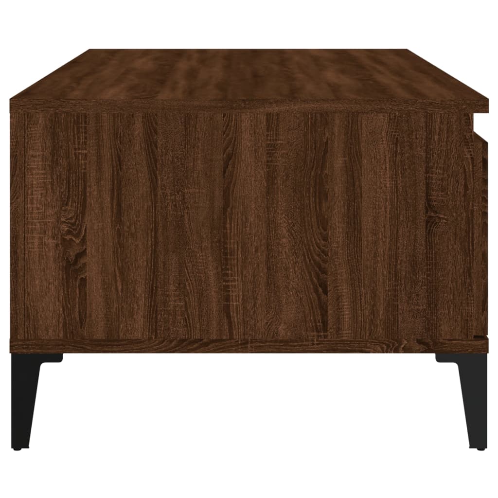 Salontafel 90x50x36,5 cm bewerkt hout bruin eikenkleur is nu te koop bij PeponiXL, paradijselijk wonen!