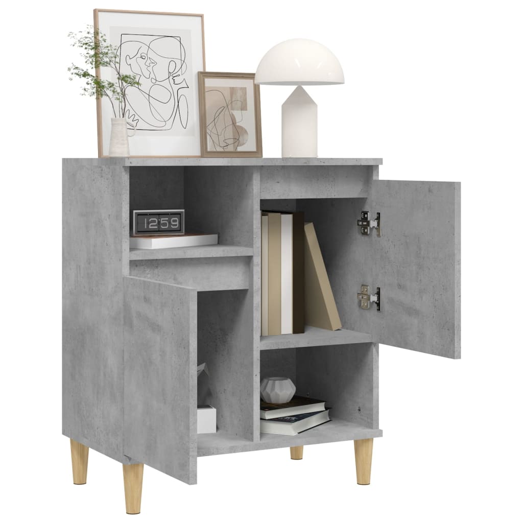 Dressoir 60x35x70 cm bewerkt hout betongrijs is nu te koop bij PeponiXL, paradijselijk wonen!
