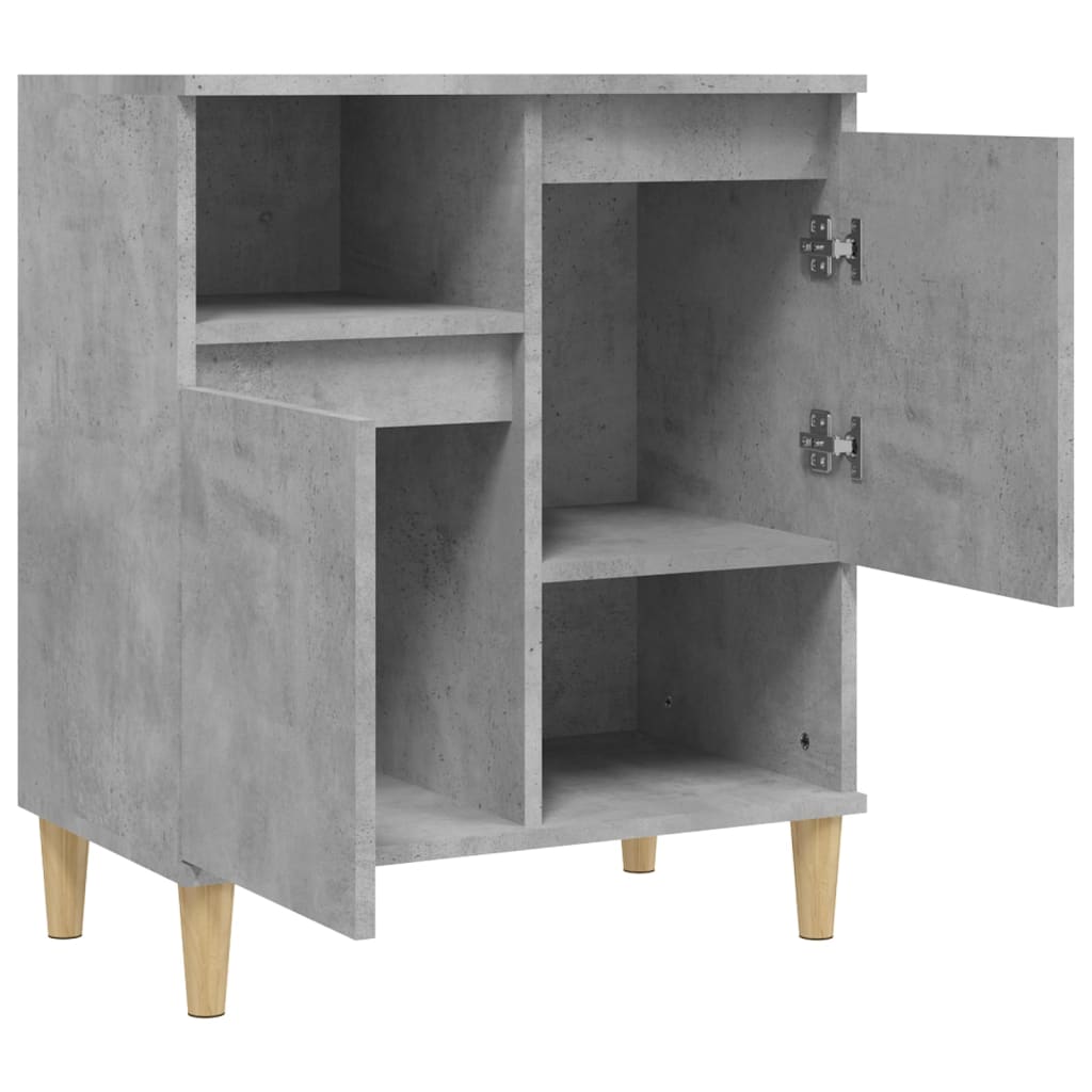 Dressoir 60x35x70 cm bewerkt hout betongrijs is nu te koop bij PeponiXL, paradijselijk wonen!