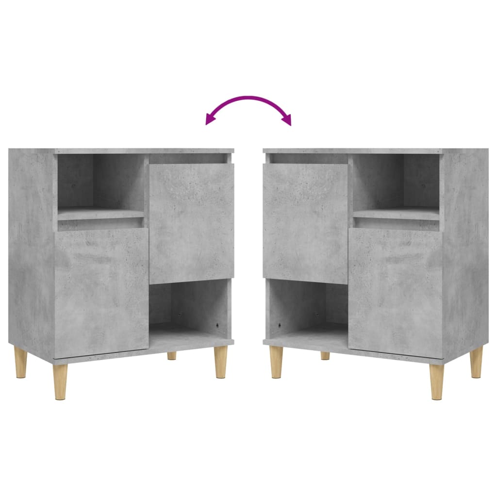Dressoir 60x35x70 cm bewerkt hout betongrijs is nu te koop bij PeponiXL, paradijselijk wonen!