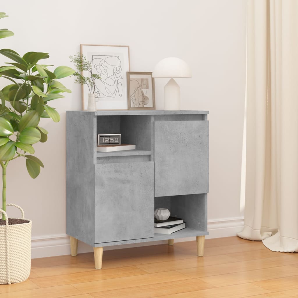 Dressoir 60x35x70 cm bewerkt hout betongrijs is nu te koop bij PeponiXL, paradijselijk wonen!