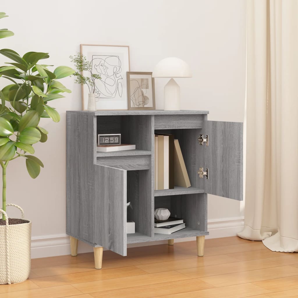 Dressoir 60x35x70 cm bewerkt hout grijs sonoma eikenkleurig is nu te koop bij PeponiXL, paradijselijk wonen!