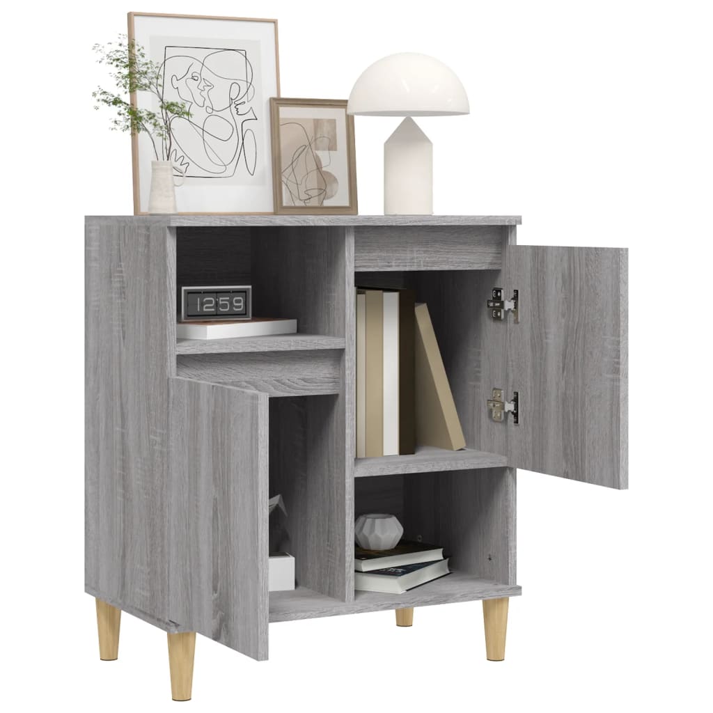 Dressoir 60x35x70 cm bewerkt hout grijs sonoma eikenkleurig is nu te koop bij PeponiXL, paradijselijk wonen!