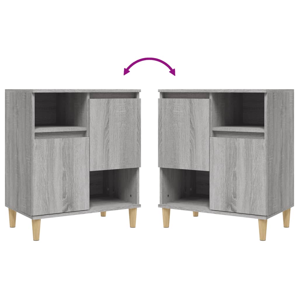 Dressoir 60x35x70 cm bewerkt hout grijs sonoma eikenkleurig is nu te koop bij PeponiXL, paradijselijk wonen!