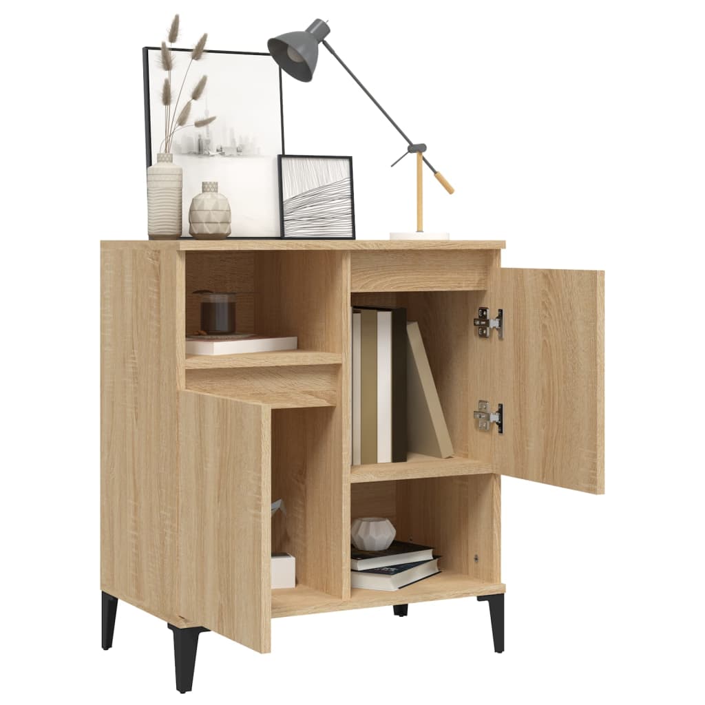 Dressoir 60x35x70 cm bewerkt hout sonoma eikenkleurig is nu te koop bij PeponiXL, paradijselijk wonen!