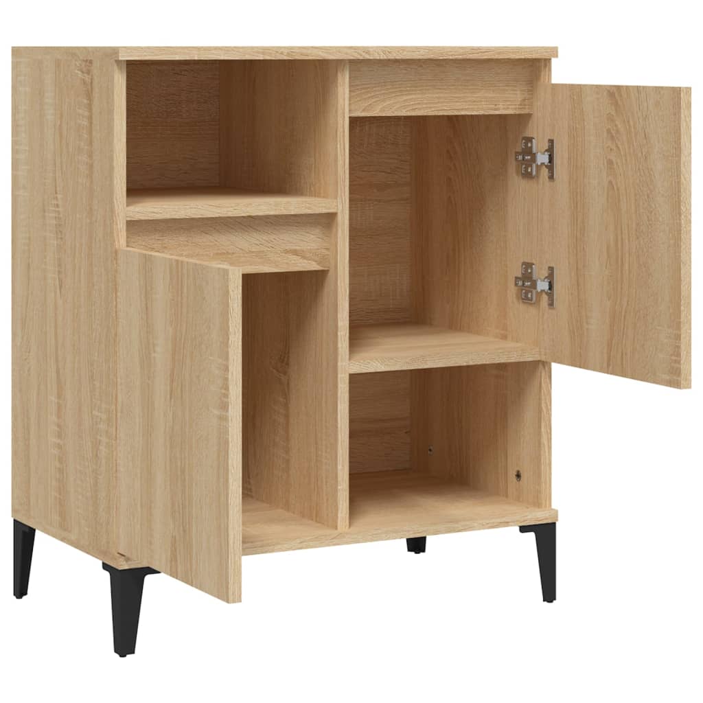 Dressoir 60x35x70 cm bewerkt hout sonoma eikenkleurig is nu te koop bij PeponiXL, paradijselijk wonen!