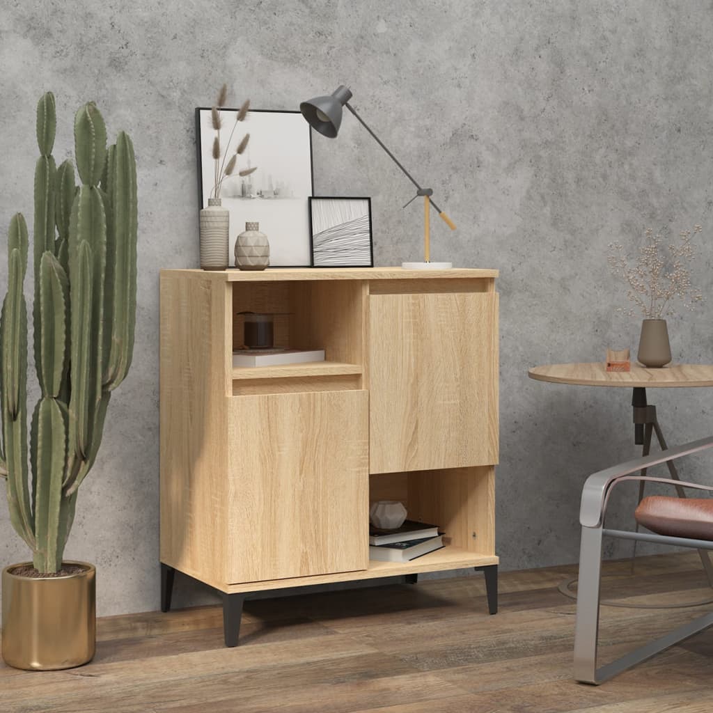 Dressoir 60x35x70 cm bewerkt hout sonoma eikenkleurig is nu te koop bij PeponiXL, paradijselijk wonen!