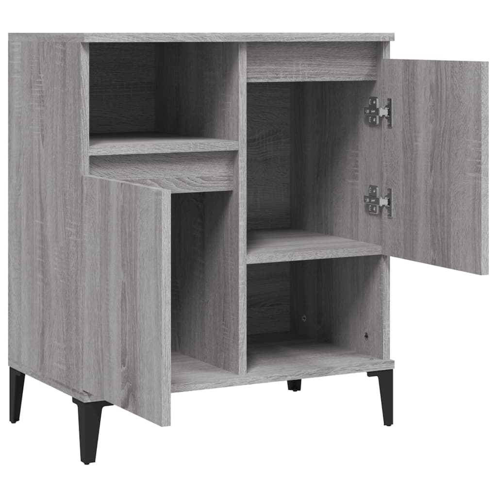 Dressoir 60x35x70 cm bewerkt hout grijs sonoma eikenkleurig is nu te koop bij PeponiXL, paradijselijk wonen!