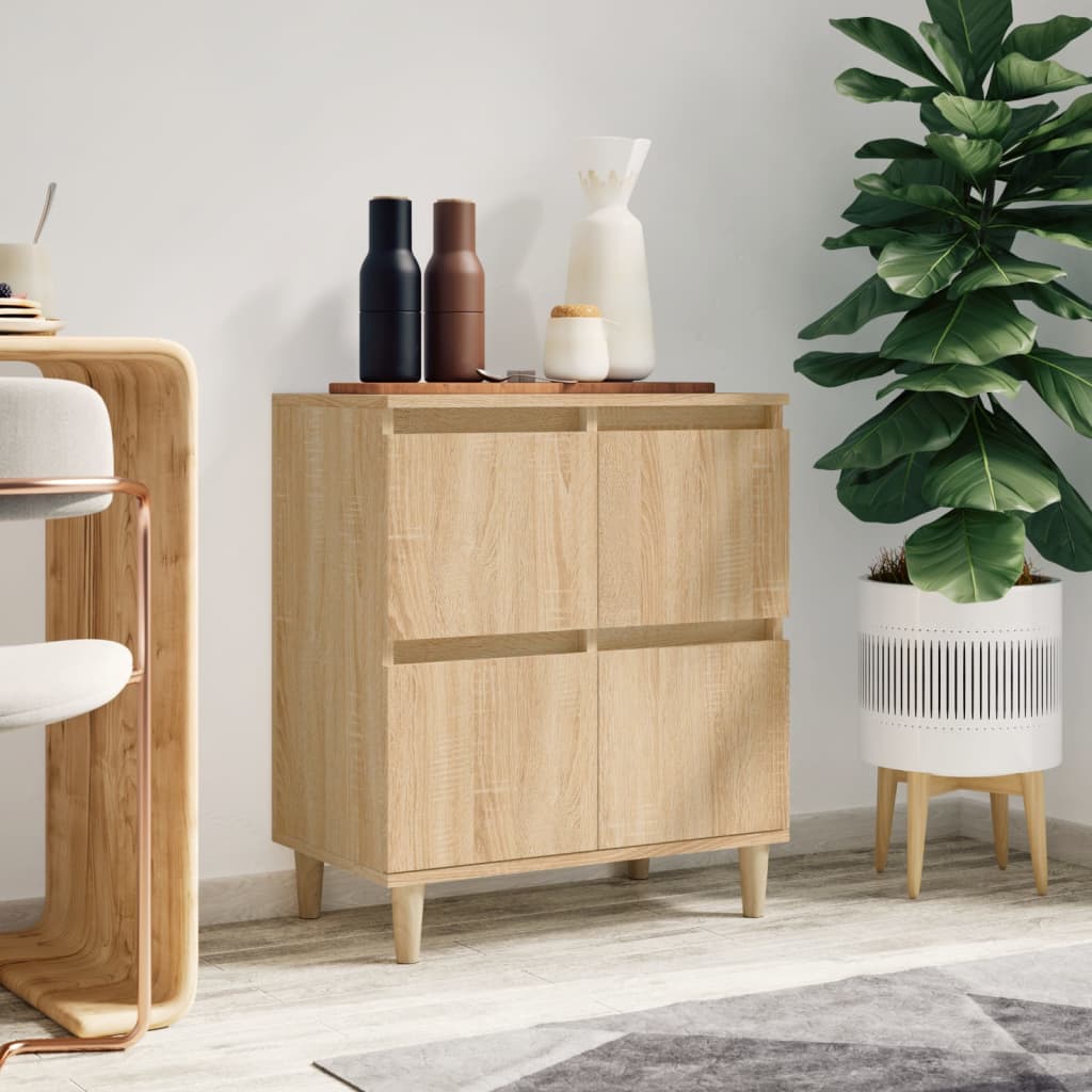 Dressoir 60x35x70 cm bewerkt hout sonoma eikenkleurig is nu te koop bij PeponiXL, paradijselijk wonen!
