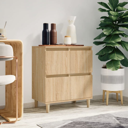 Dressoir 60x35x70 cm bewerkt hout sonoma eikenkleurig is nu te koop bij PeponiXL, paradijselijk wonen!