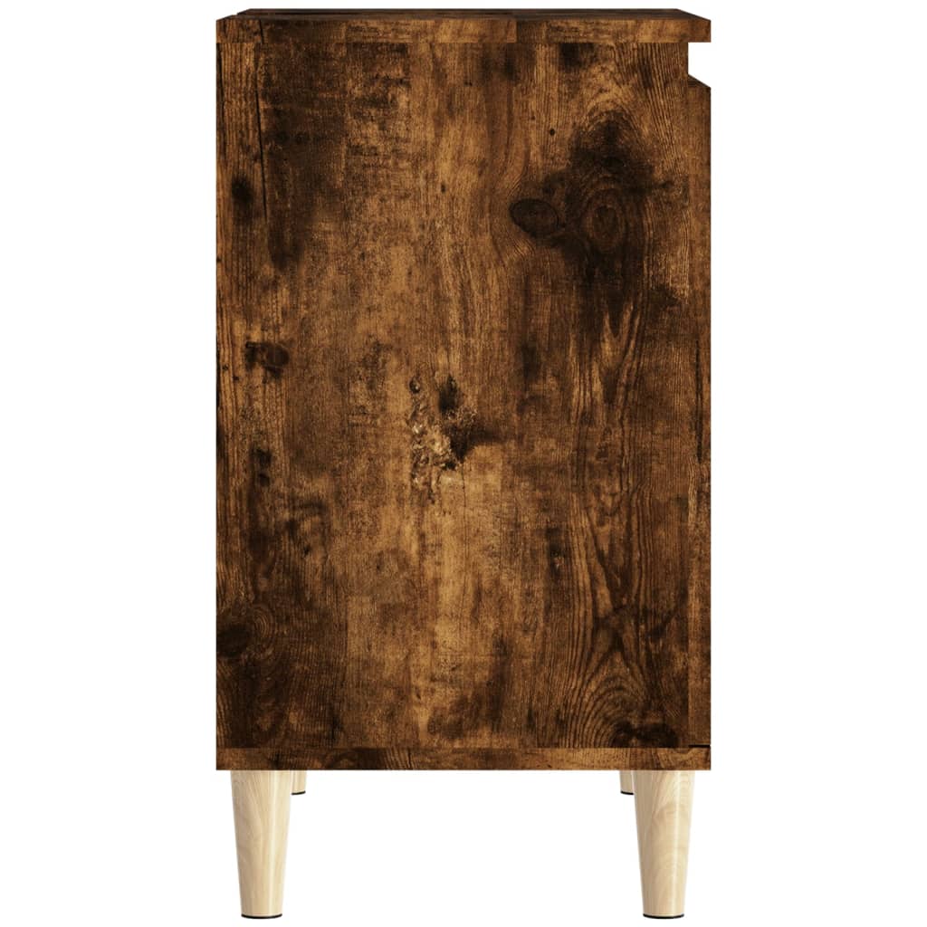 Wastafelkast 58x33x60 cm bewerkt hout gerookt eikenkleurig is nu te koop bij PeponiXL, paradijselijk wonen!