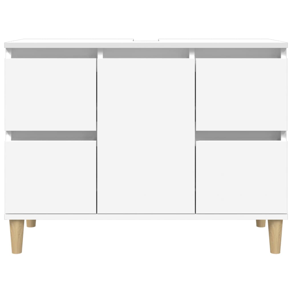 Wastafelkast 80x33x60 cm bewerkt hout wit is nu te koop bij PeponiXL, paradijselijk wonen!