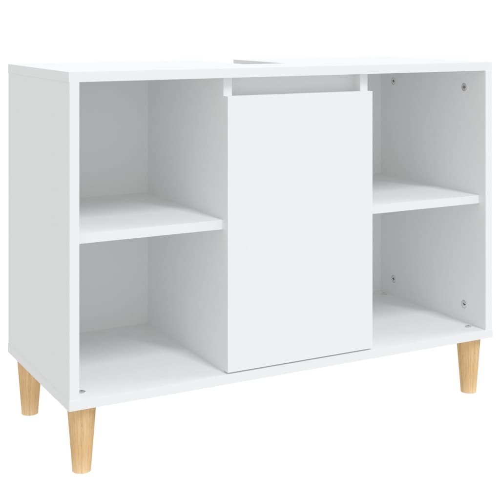Wastafelkast 80x33x60 cm bewerkt hout wit is nu te koop bij PeponiXL, paradijselijk wonen!