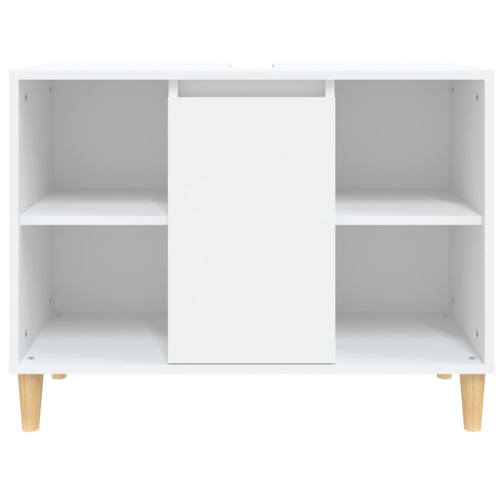 Wastafelkast 80x33x60 cm bewerkt hout wit is nu te koop bij PeponiXL, paradijselijk wonen!