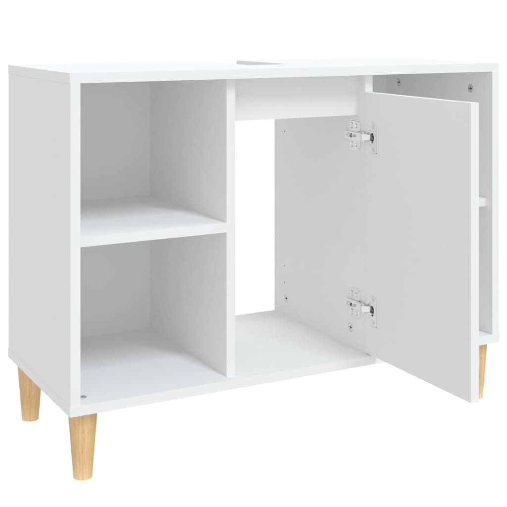 Wastafelkast 80x33x60 cm bewerkt hout wit is nu te koop bij PeponiXL, paradijselijk wonen!
