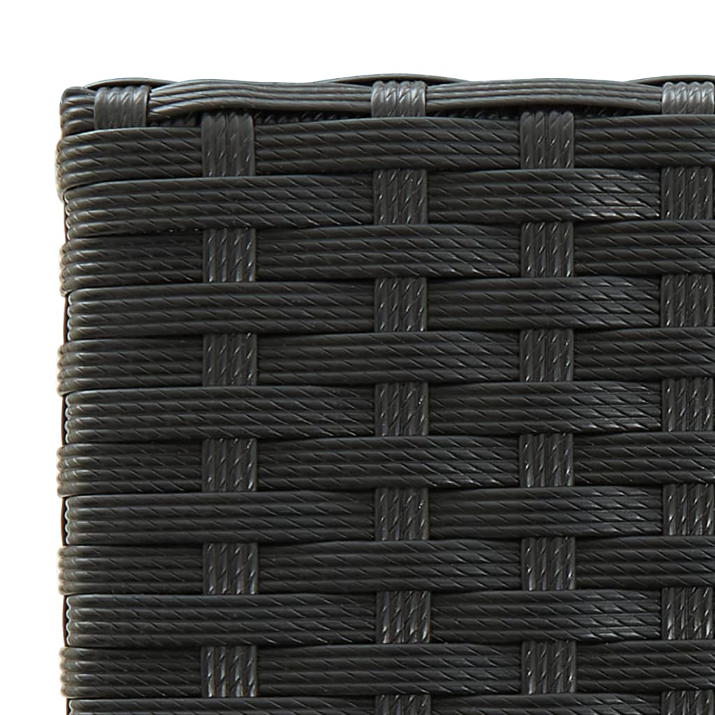 Barkrukken 2 st poly rattan zwart is nu te koop bij PeponiXL, paradijselijk wonen!