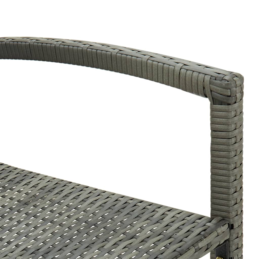 Barkrukken 4 st poly rattan grijs is nu te koop bij PeponiXL, paradijselijk wonen!