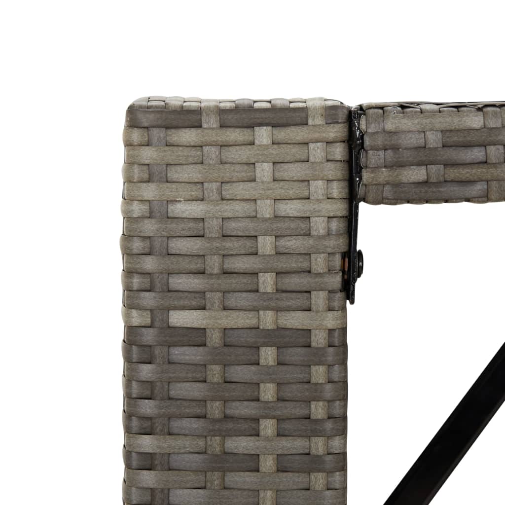 Bartafel met glazen blad 105x80x110 cm poly rattan grijs is nu te koop bij PeponiXL, paradijselijk wonen!