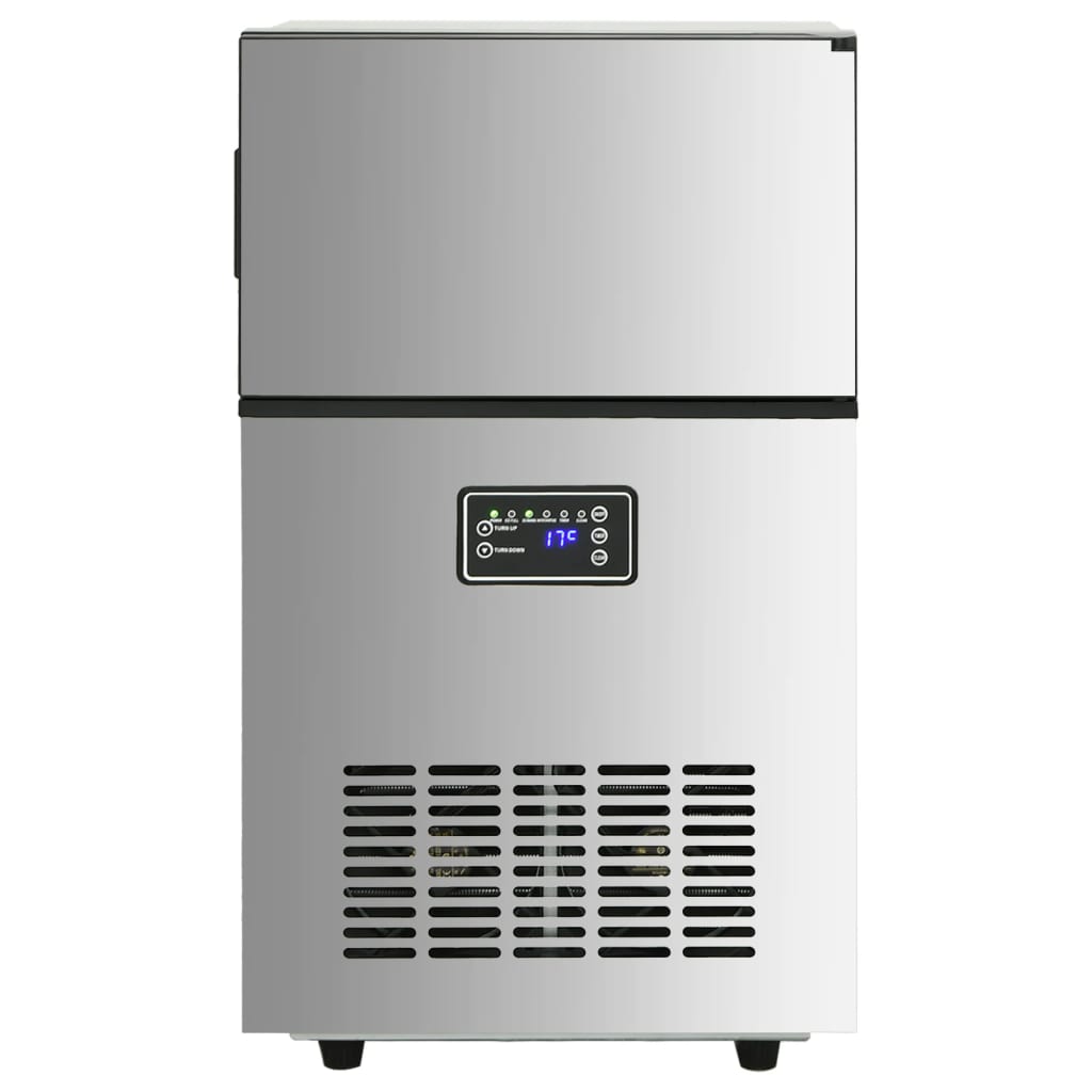 IJsblokjesmachine 45 kg / 24 u zilverkleurig is nu te koop bij PeponiXL, paradijselijk wonen!