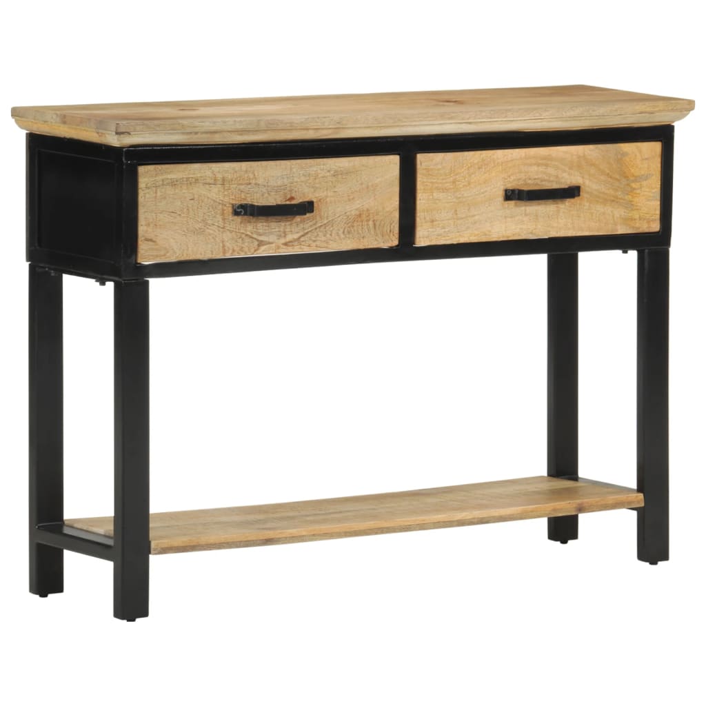 Wandtafel 110x30x75 cm massief ruw mangohout is nu te koop bij PeponiXL, paradijselijk wonen!