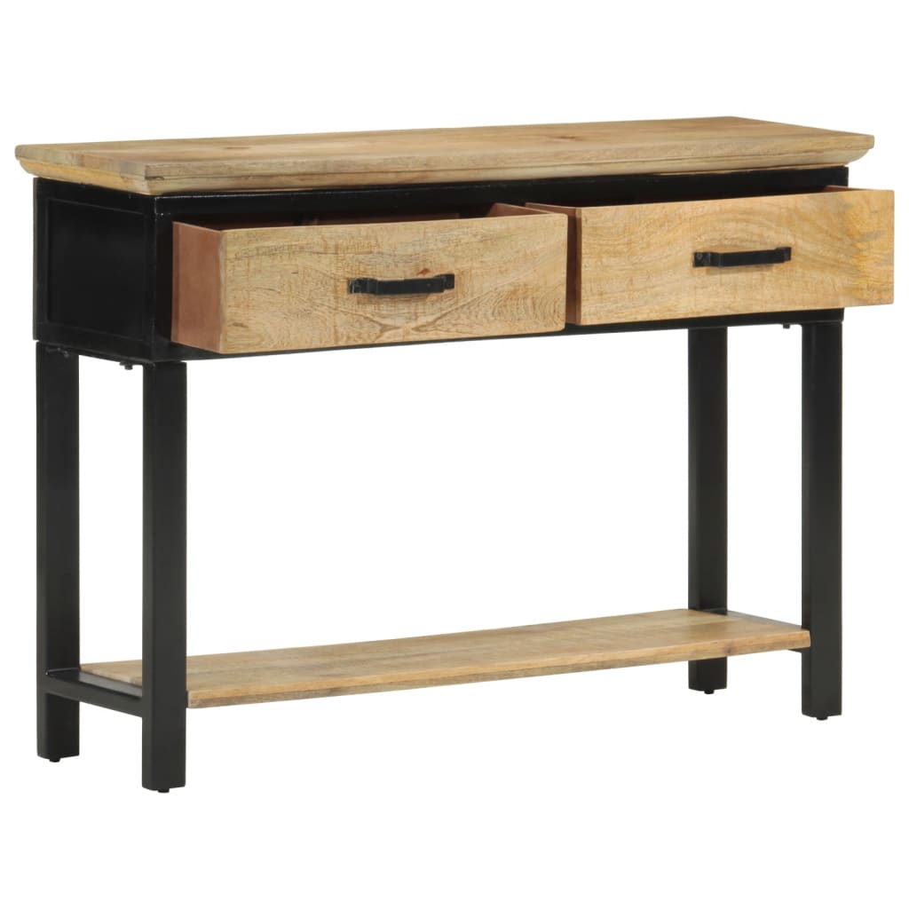 Wandtafel 110x30x75 cm massief ruw mangohout is nu te koop bij PeponiXL, paradijselijk wonen!