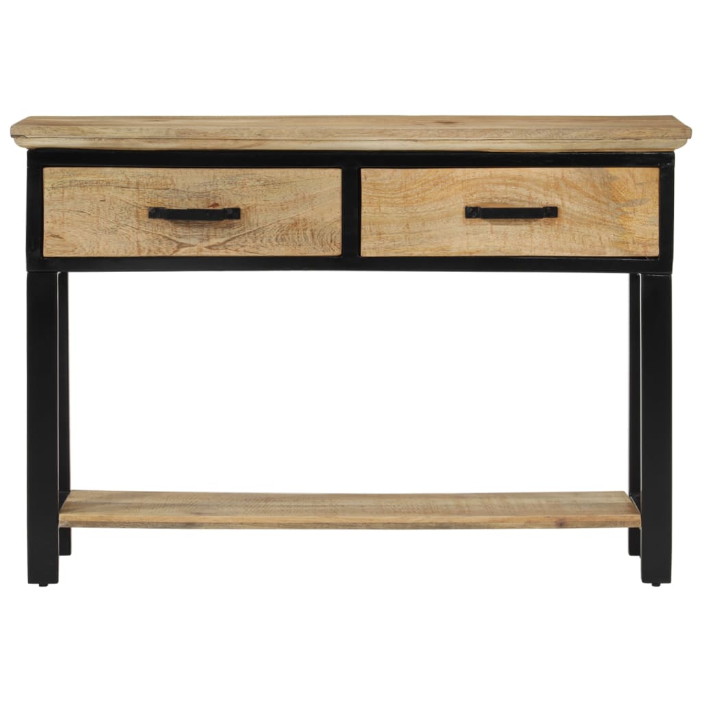 Wandtafel 110x30x75 cm massief ruw mangohout is nu te koop bij PeponiXL, paradijselijk wonen!