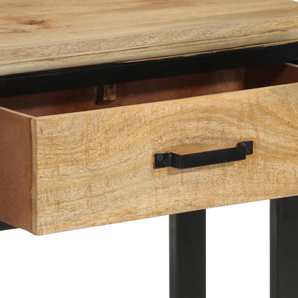 Wandtafel 110x30x75 cm massief ruw mangohout is nu te koop bij PeponiXL, paradijselijk wonen!