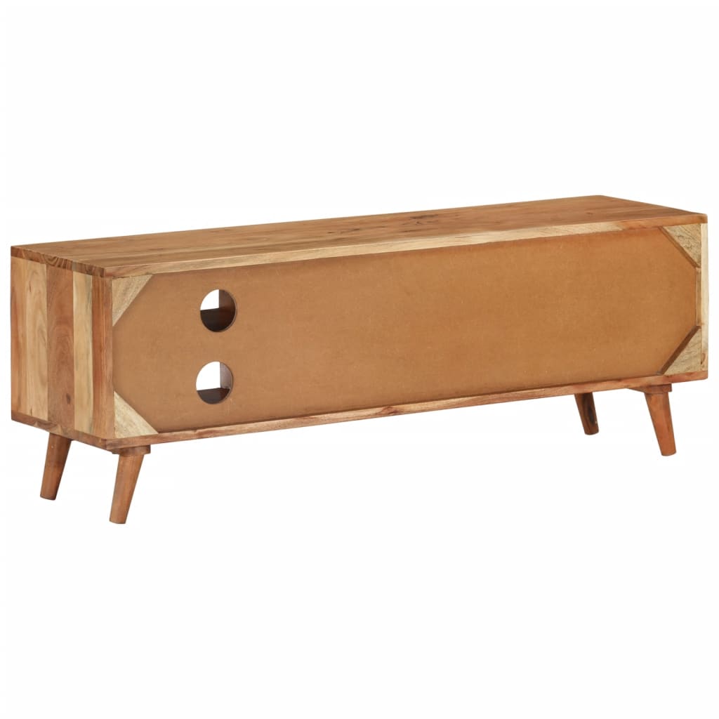 Tv-meubel 112x30x40 cm massief acaciahout is nu te koop bij PeponiXL, paradijselijk wonen!