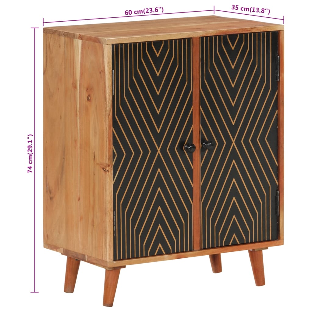 Dressoir 60x35x74 cm massief acaciahout is nu te koop bij PeponiXL, paradijselijk wonen!
