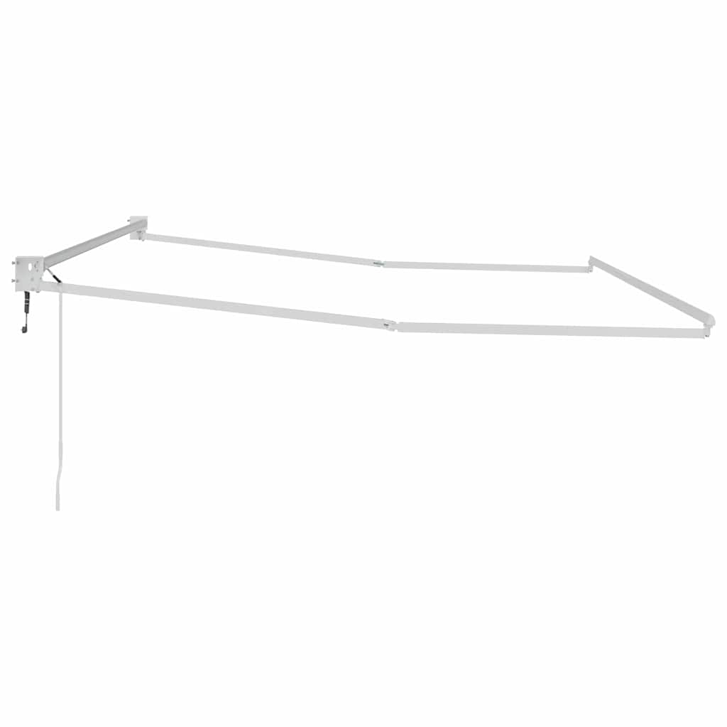 Uitschuifbaar zonnescherm Wit 500 × 300 cm Aluminium is nu te koop bij PeponiXL, paradijselijk wonen!