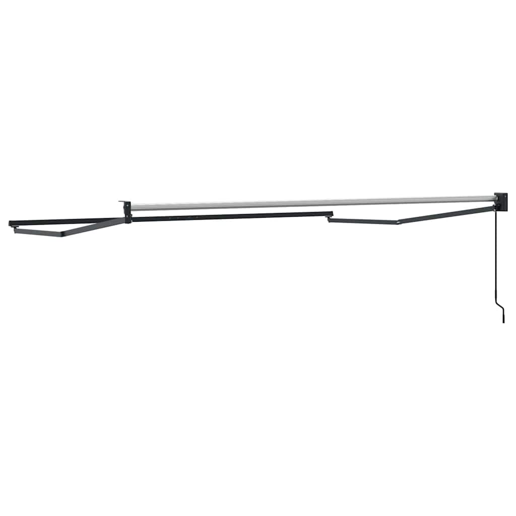 Uitschuifbaar zonnescherm Antraciet 350 x 250 cm Aluminium