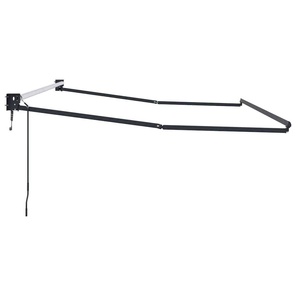 Uitschuifbaar zonnescherm Antraciet 350 x 250 cm Aluminium