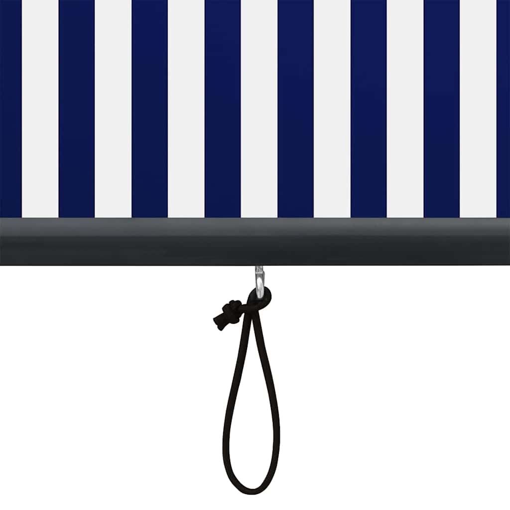 Rolgordijn Blauw en Wit 180 x 250 cm Stof en Aluminium is nu te koop bij PeponiXL, paradijselijk wonen!