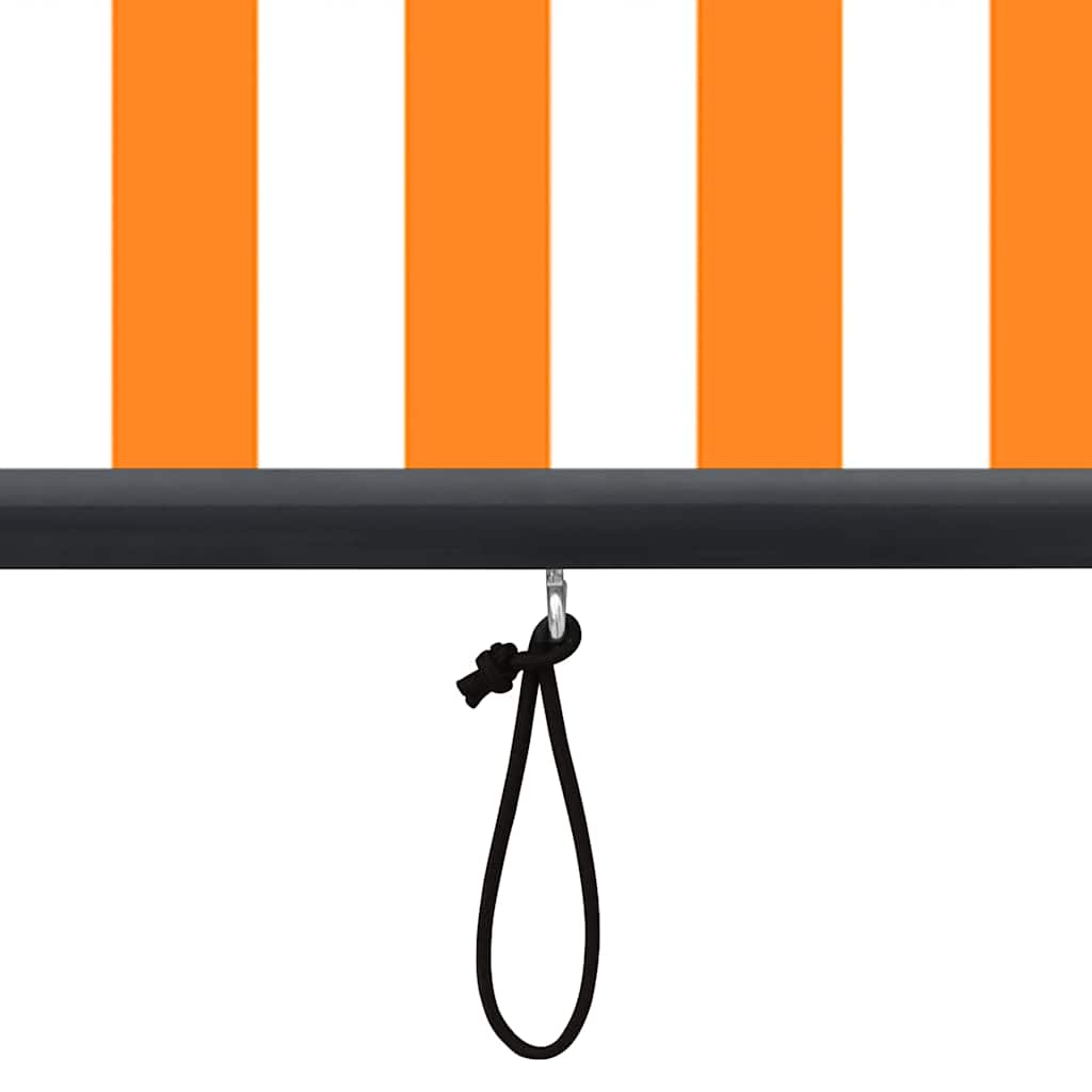Rolgordijn Wit en Oranje 180 x 250 cm Stof en Aluminium is nu te koop bij PeponiXL, paradijselijk wonen!