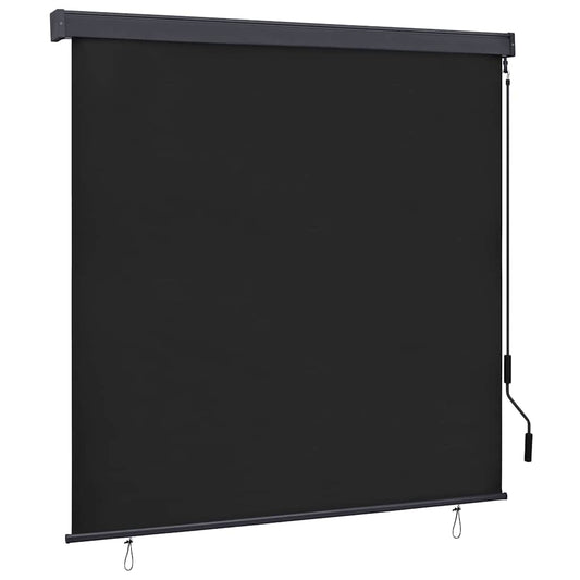 Rolgordijn Gestreept Antraciet 180 x 250 cm Stof en Aluminium is nu te koop bij PeponiXL, paradijselijk wonen!