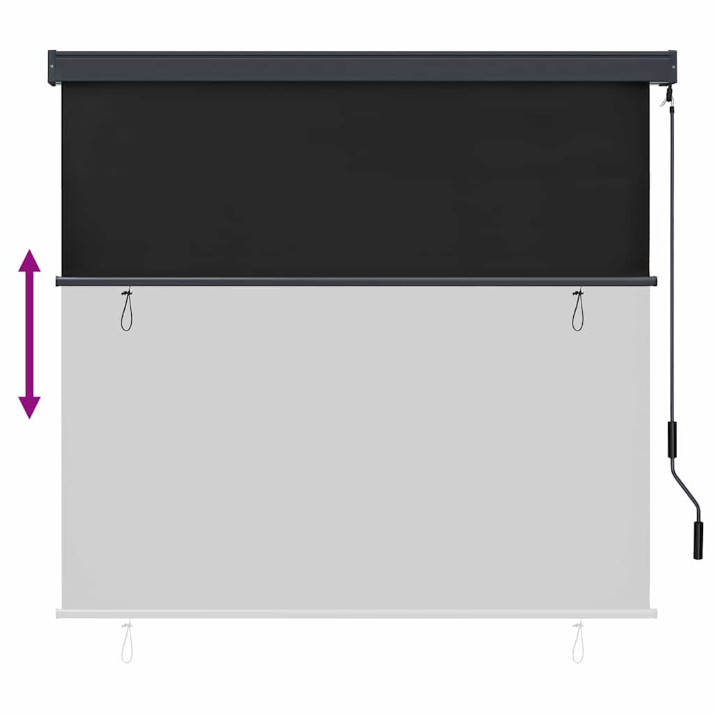 Rolgordijn Gestreept Antraciet 180 x 250 cm Stof en Aluminium is nu te koop bij PeponiXL, paradijselijk wonen!