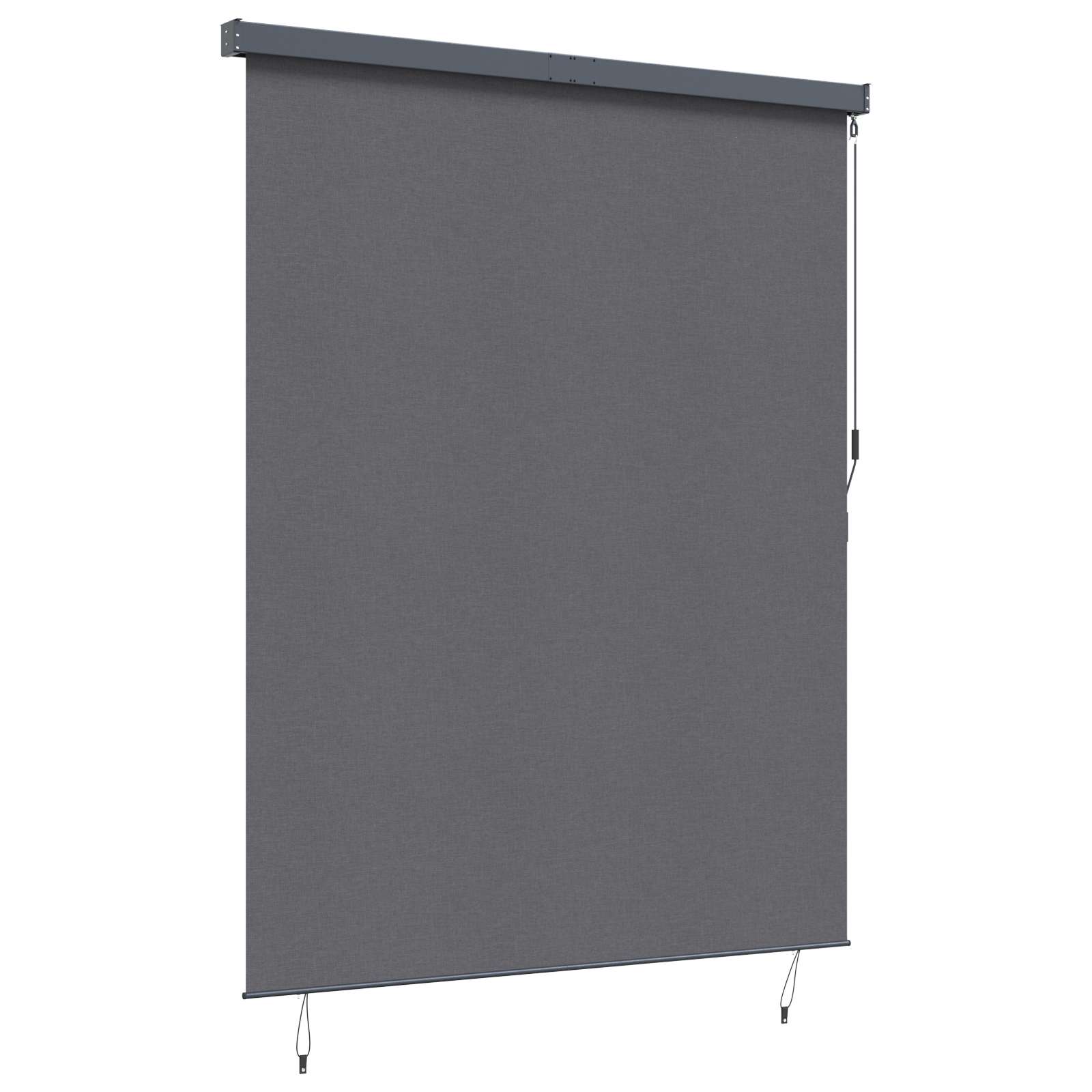 Rolgordijn Gestreept Antraciet 200 x 250 cm Stof en Aluminium is nu te koop bij PeponiXL, paradijselijk wonen!