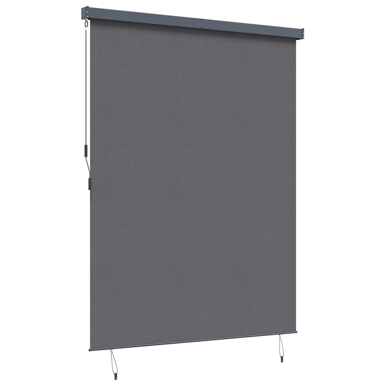 Rolgordijn Gestreept Antraciet 200 x 250 cm Stof en Aluminium is nu te koop bij PeponiXL, paradijselijk wonen!