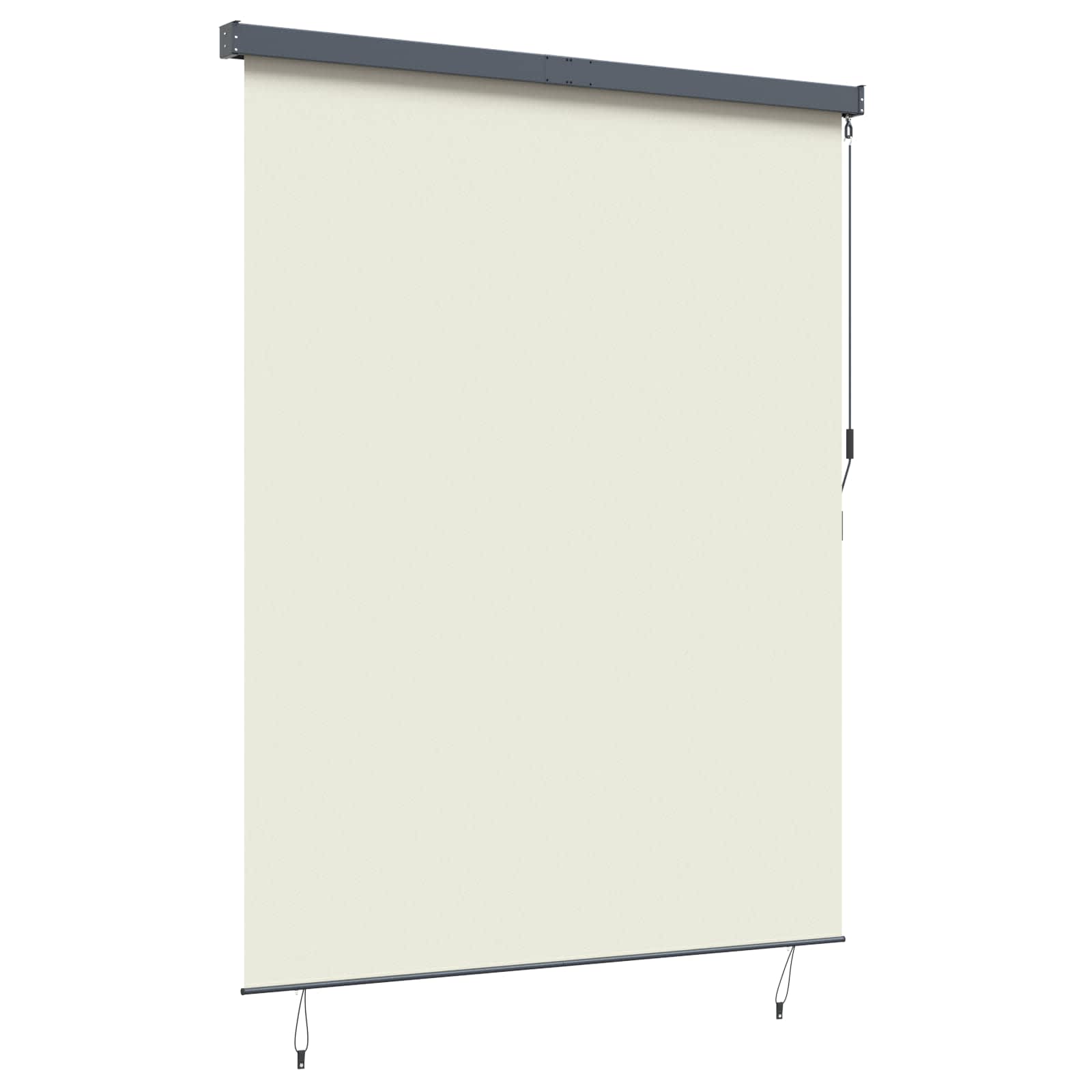 Rolgordijn met gordijnen Crème 200 x 250 cm Stof en Aluminium is nu te koop bij PeponiXL, paradijselijk wonen!
