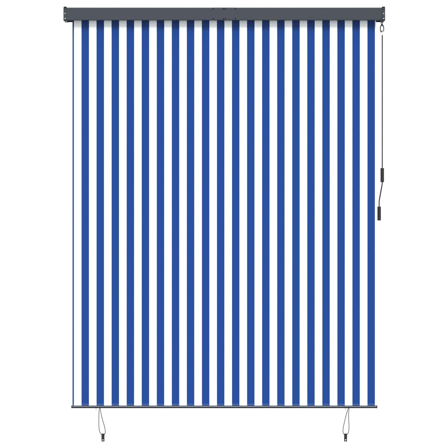 Rolgordijn Blauw en Wit 200 x 250 cm Stof en Aluminium is nu te koop bij PeponiXL, paradijselijk wonen!