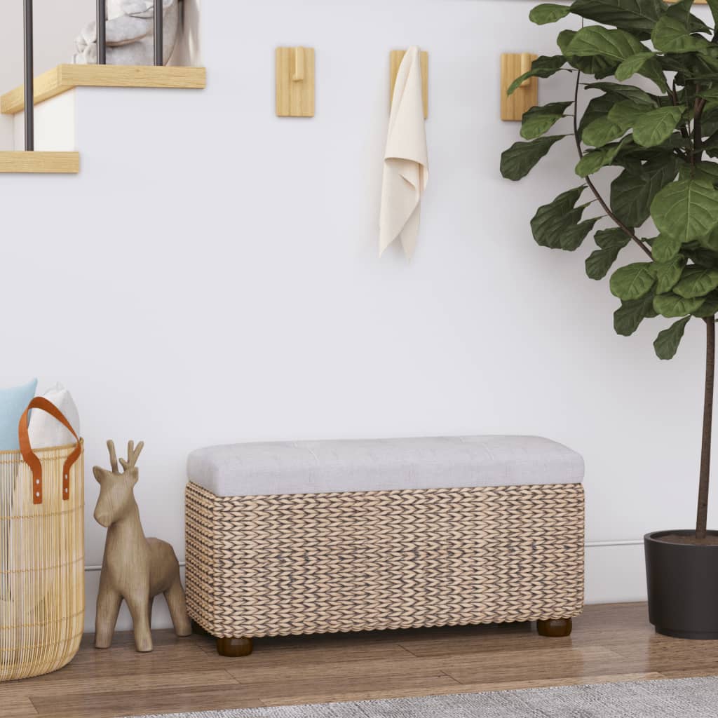 Opbergbankjes 2 st met grijs kussen 69 cm kattenstaart is nu te koop bij PeponiXL, paradijselijk wonen!