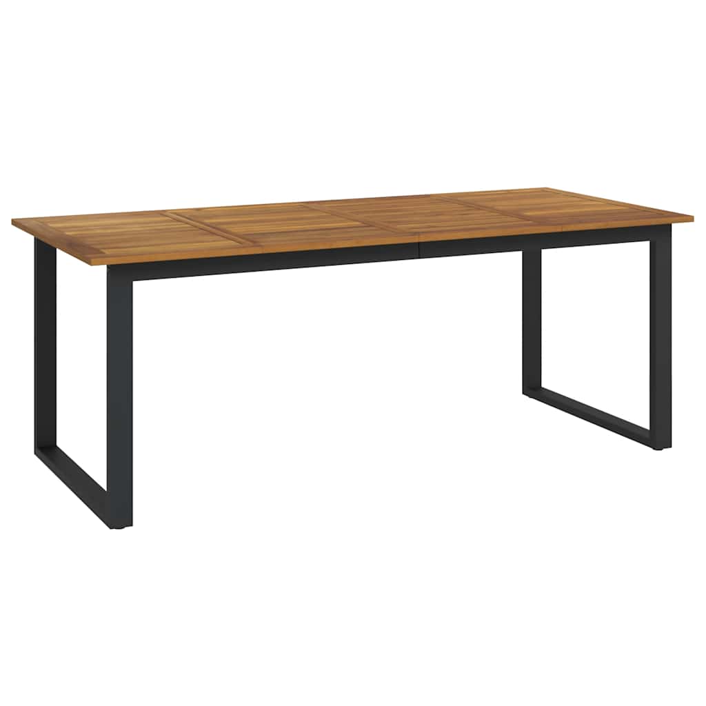 Tuintafel met U-vormige poten 200x90x75 cm massief acaciahout is nu te koop bij PeponiXL, paradijselijk wonen!