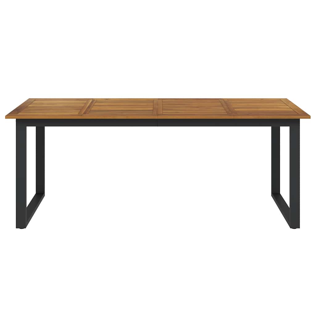Tuintafel met U-vormige poten 200x90x75 cm massief acaciahout is nu te koop bij PeponiXL, paradijselijk wonen!