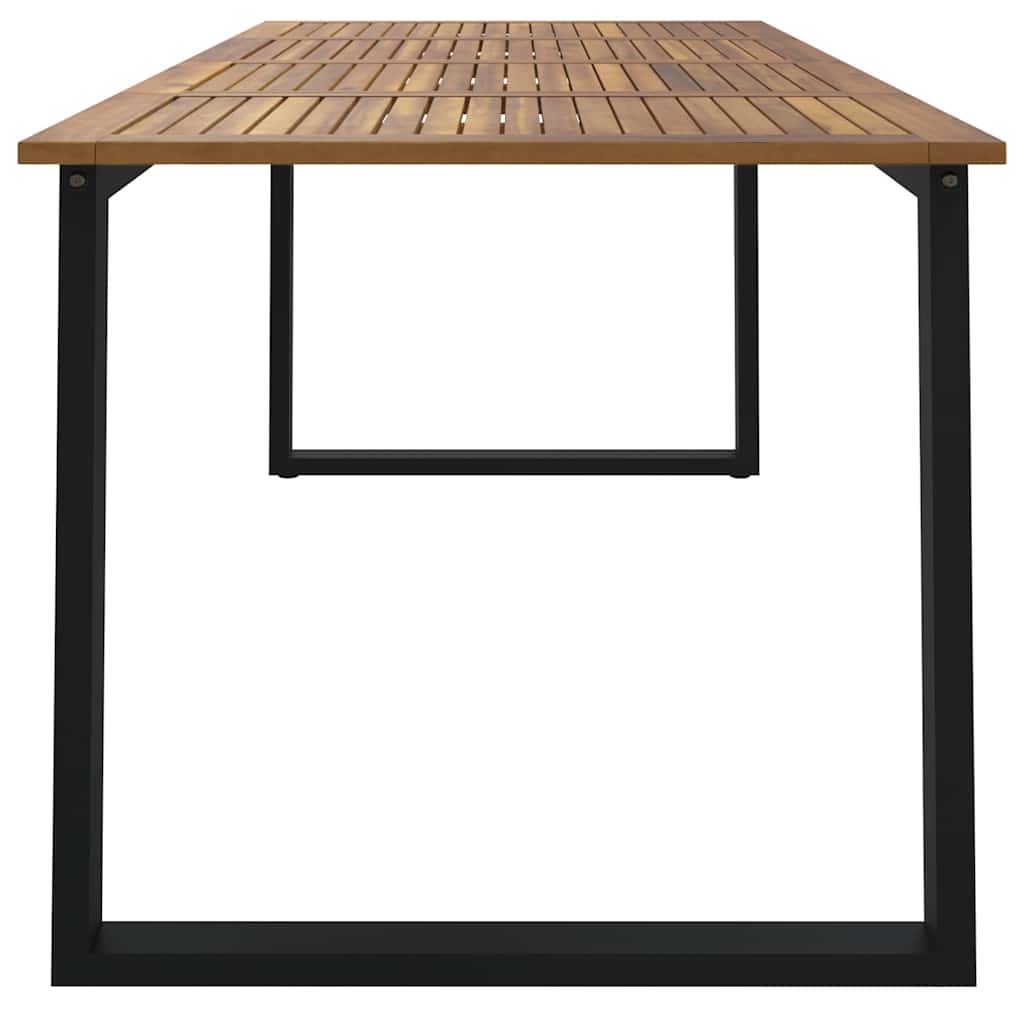 Tuintafel met U-vormige poten 200x90x75 cm massief acaciahout is nu te koop bij PeponiXL, paradijselijk wonen!